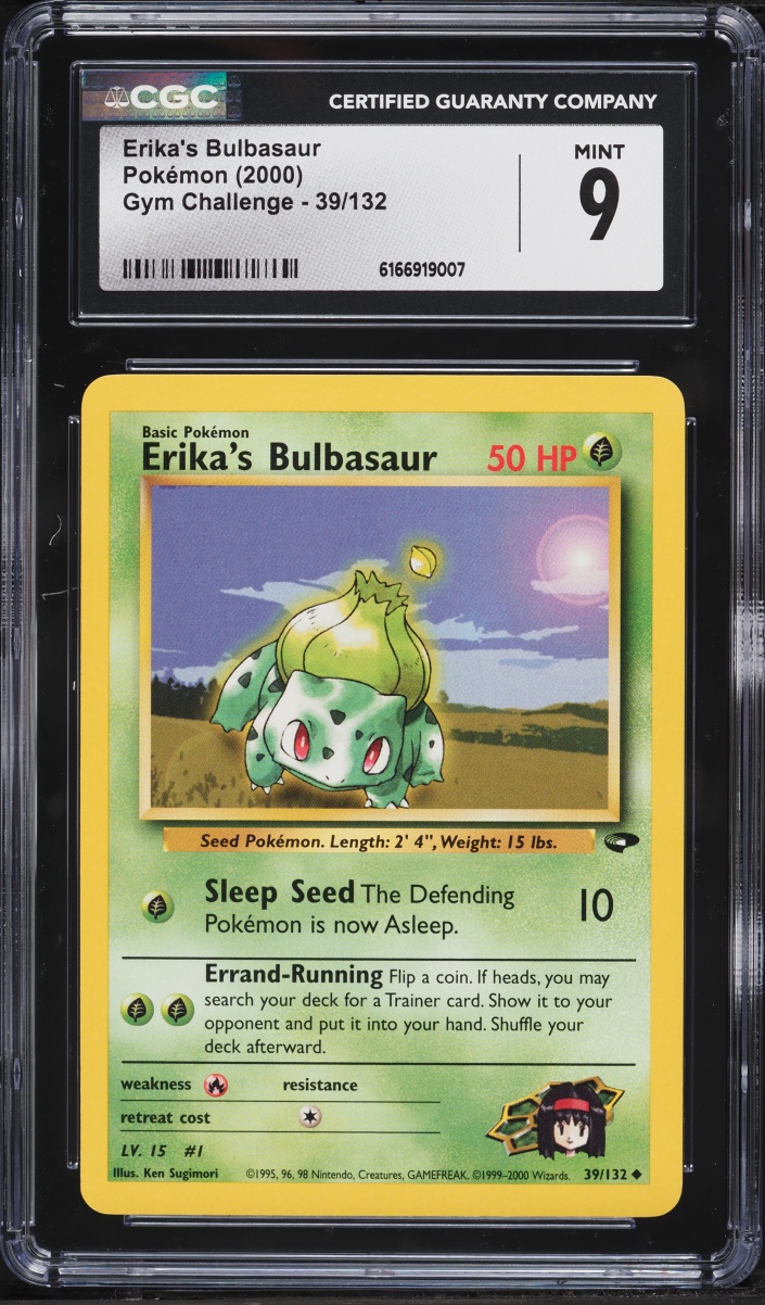 2000 Pokemon Gym Challenge Erika's Bulbasaur #39 CGC 9 MINT