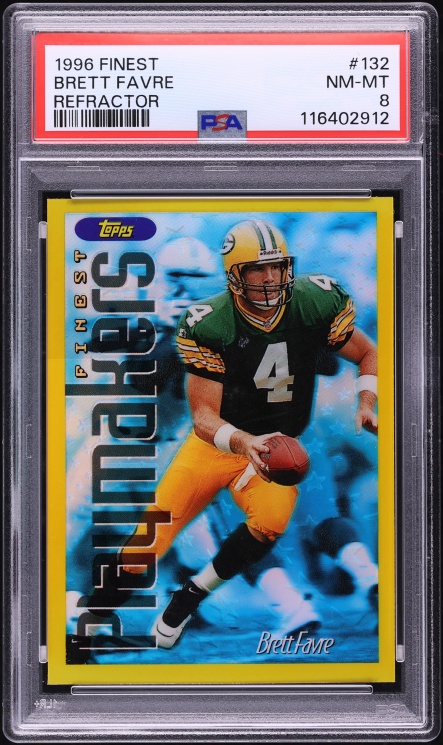 1996 Finest Refractor Brett Favre #132 PSA 8 NM-MT