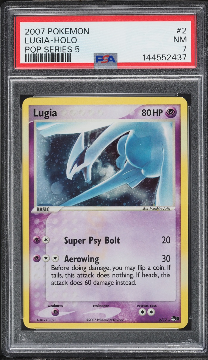 2007 Pokemon POP Series 5 Holo Lugia #2 PSA 7 NRMT