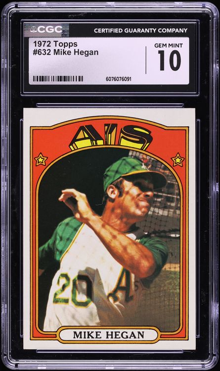 1972 Topps Mike Hegan #632 CGC 10 GEM MINT