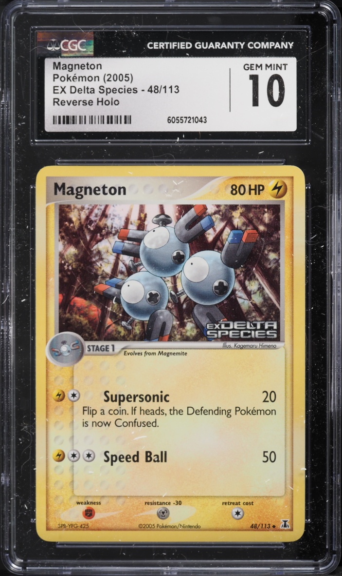 2005 Pokemon Ex Delta Species Reverse Holo Magneton #48 CGC 10 GEM MINT