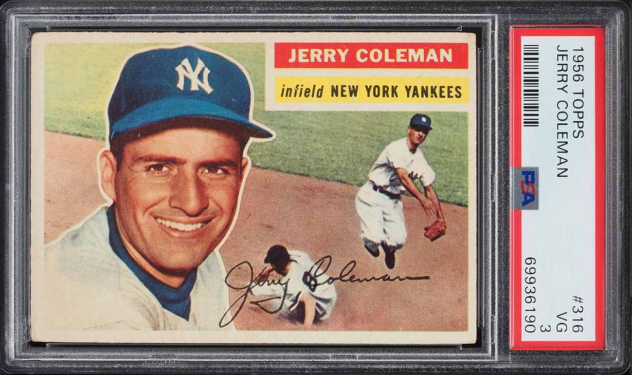 1956 Topps Jerry Coleman #316 PSA 3 VG