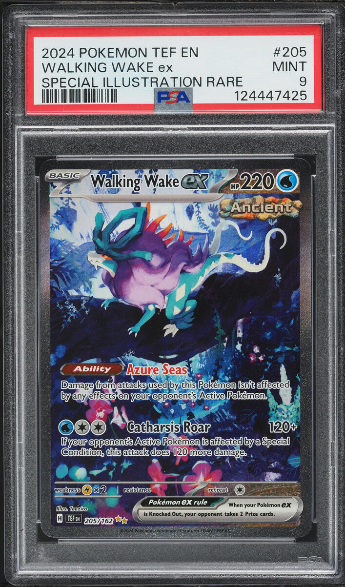 2024 Pokemon Scarlet & Violet Temporal Forces SIR Walking Wake ex #205 PSA 9 MINT