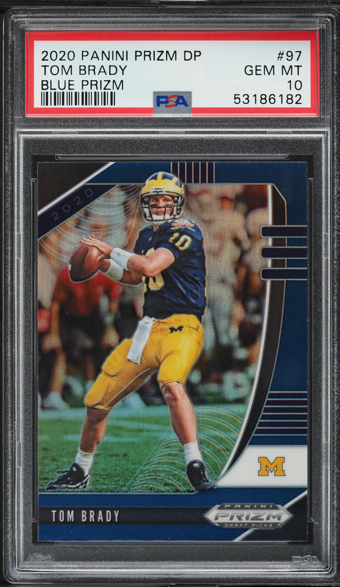 2020 Panini Prizm Draft Picks Blue Tom Brady #97 PSA 10 GEM MINT