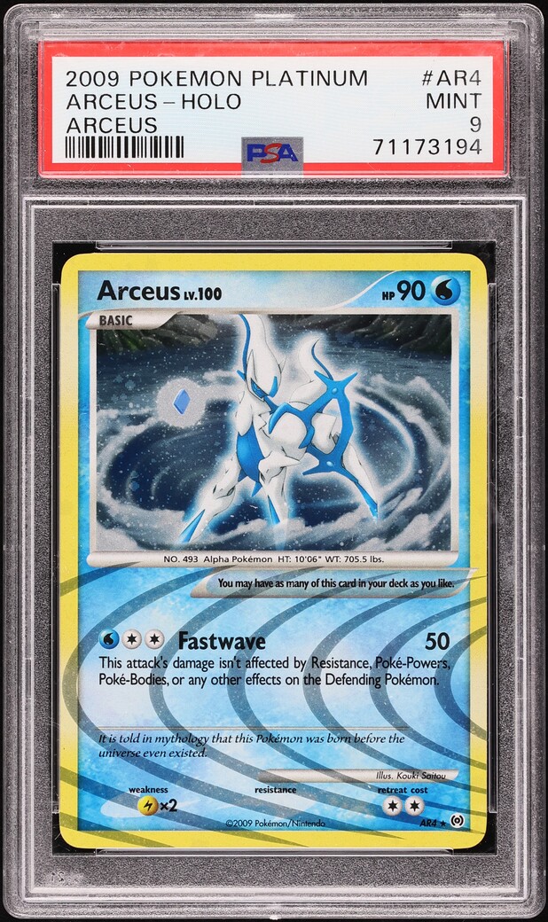 2009 Pokemon Platinum Arceus Holo Arceus #AR4 PSA 9 MINT