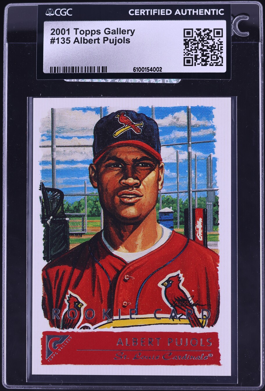 2001 Topps Gallery Albert Pujols ROOKIE #135 CGC AUTH
