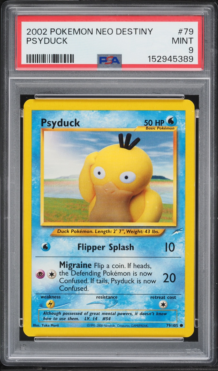 2002 Pokemon Neo Destiny Psyduck #79 PSA 9 MINT