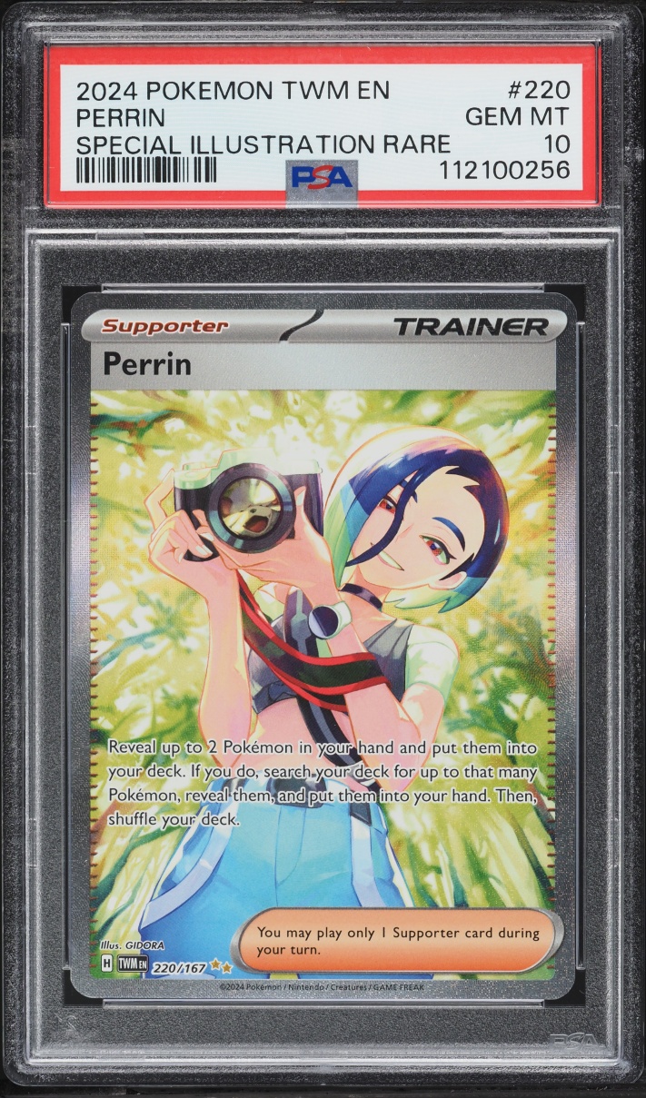 2024 Pokemon Scarlet & Violet Twilight Masquerade SIR Perrin #220 PSA 10 GEM MINT