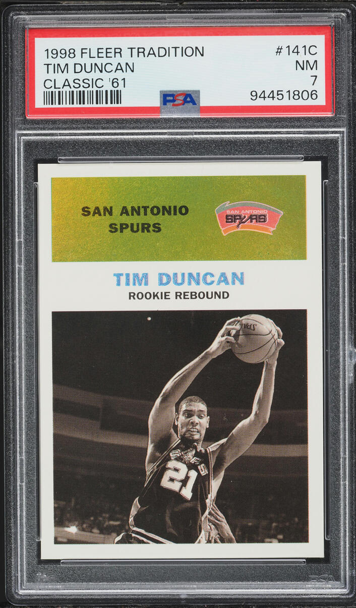 1998 Fleer Classic '61 Tim Duncan /61 #141C PSA 7 NRMT - Photo 1