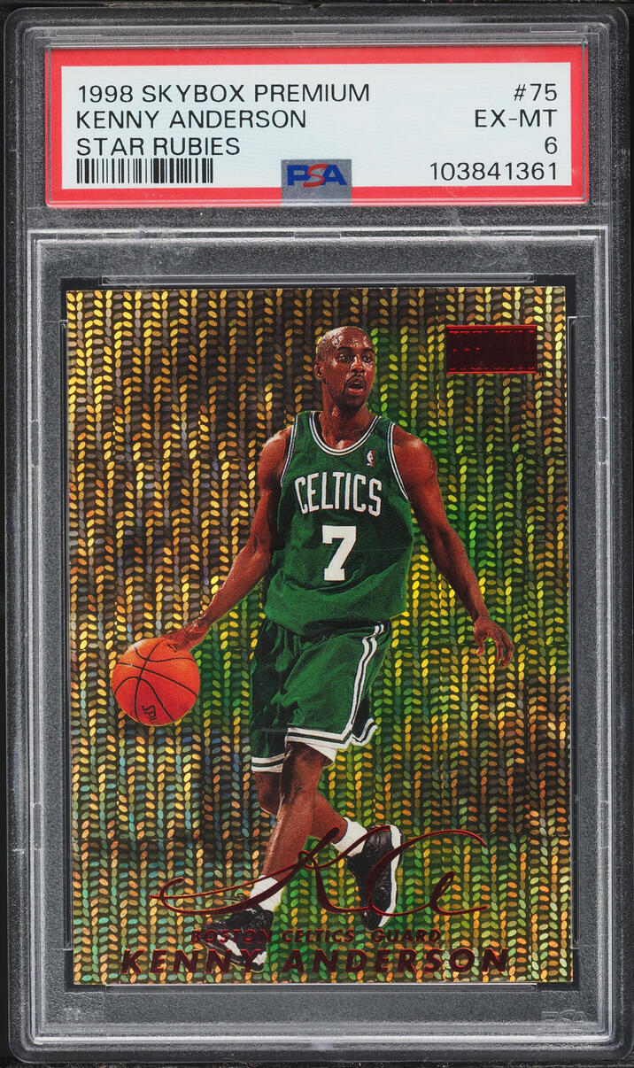 1998 Skybox Premium Star Rubies Kenny Anderson /50 #75 PSA 6 EXMT - Photo 1
