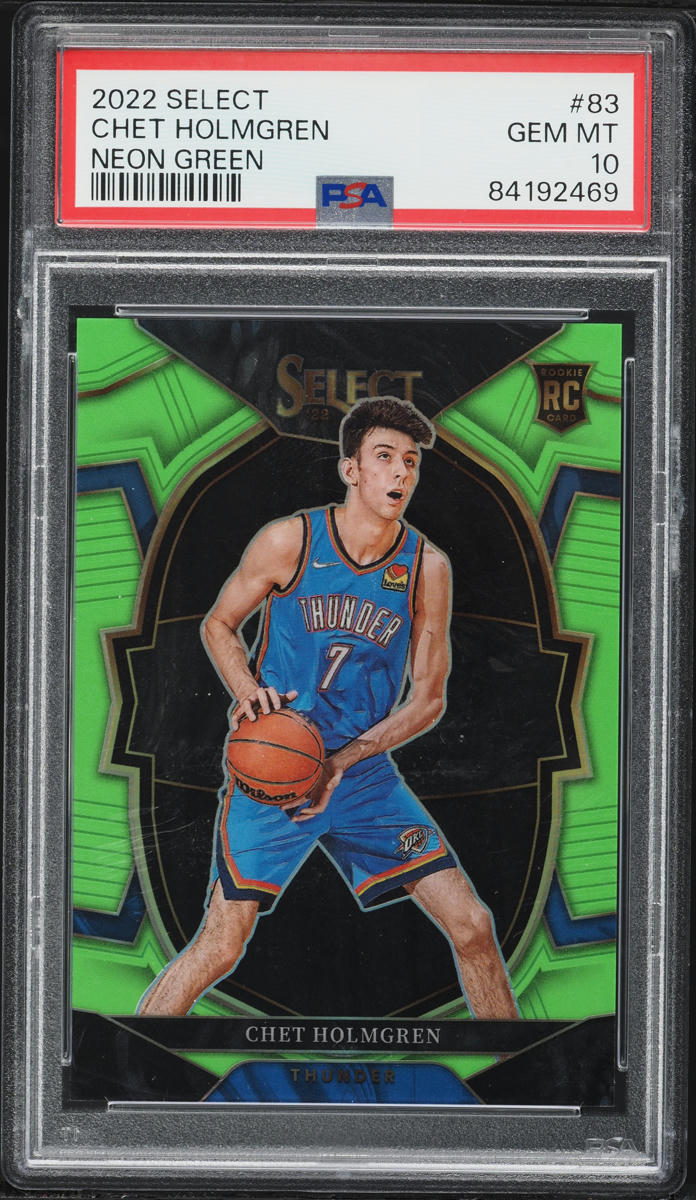 2022 Select Neon Green Chet Holmgren ROOKIE /75 #83 PSA 10 GEM MINT