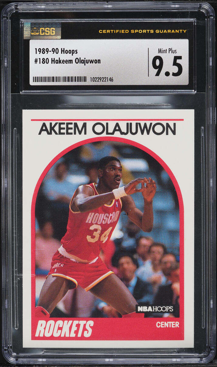 1989 Hoops Hakeem Olajuwon #180 CSG 9.5 MINT+