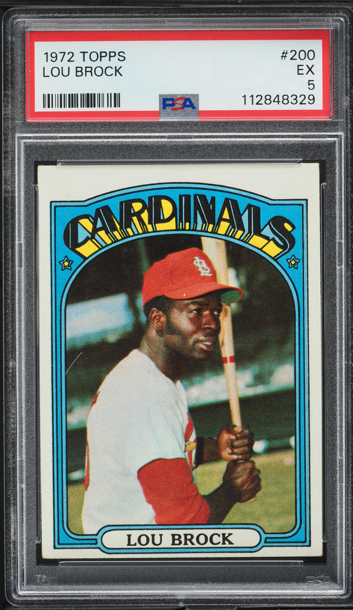 1972 Topps Lou Brock #200 PSA 5 EX