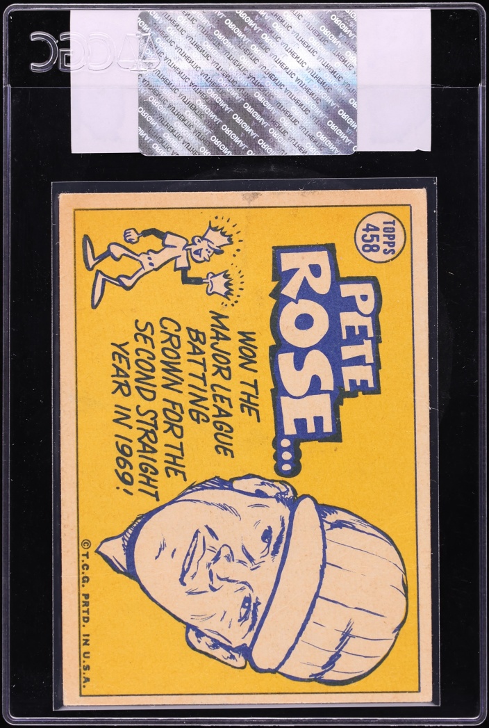 1970 Topps Pete Rose ALL-STAR #458 CGC AUTH