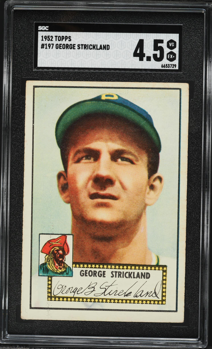 1952 Topps George Strickland #197 SGC 4.5 VGEX+
