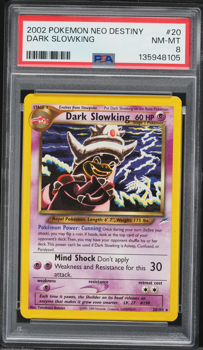 2002 Pokemon Neo Destiny Dark Slowking #20 PSA 8 NM-MT