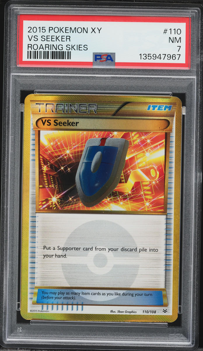 2015 Pokemon XY Roaring Skies Secret Rare VS Seeker #110 PSA 7 NRMT