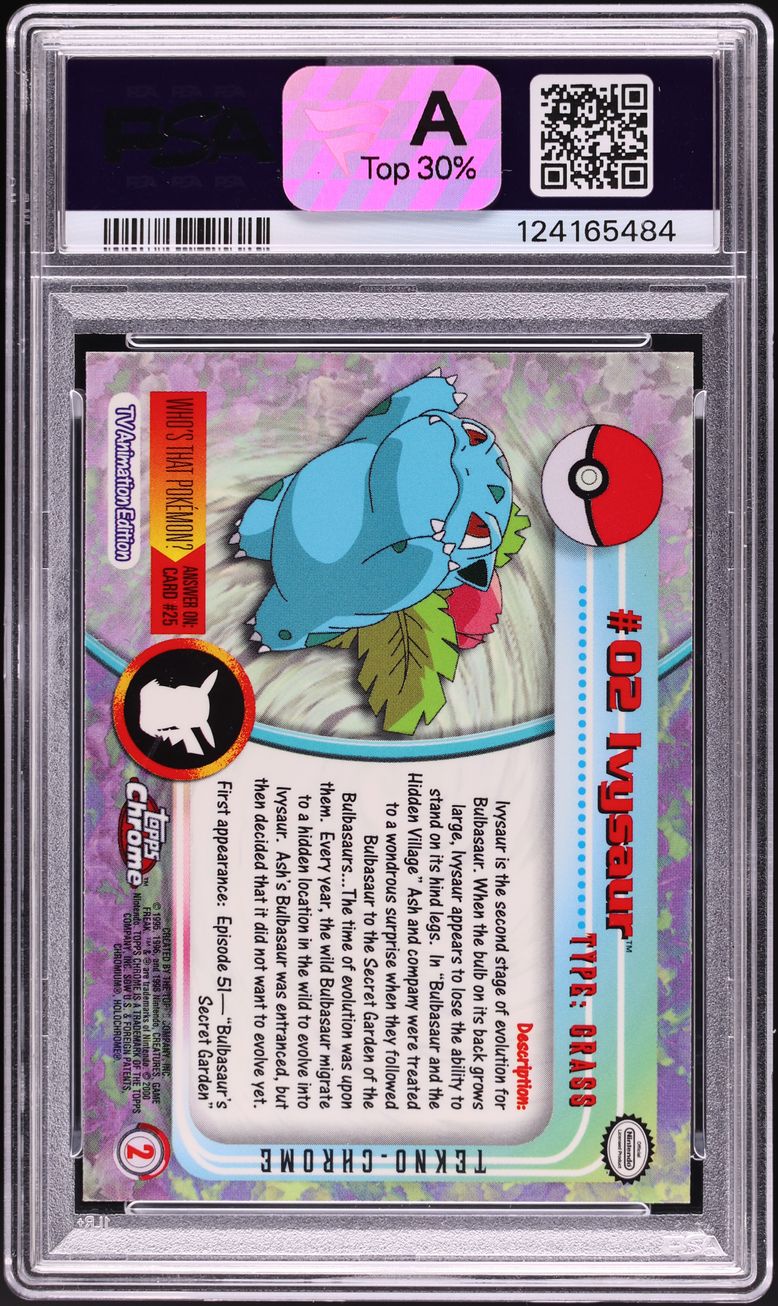 2000 Topps Chrome Pokemon Series 1 Tekno Ivysaur #2 PSA 10 GEM MINT