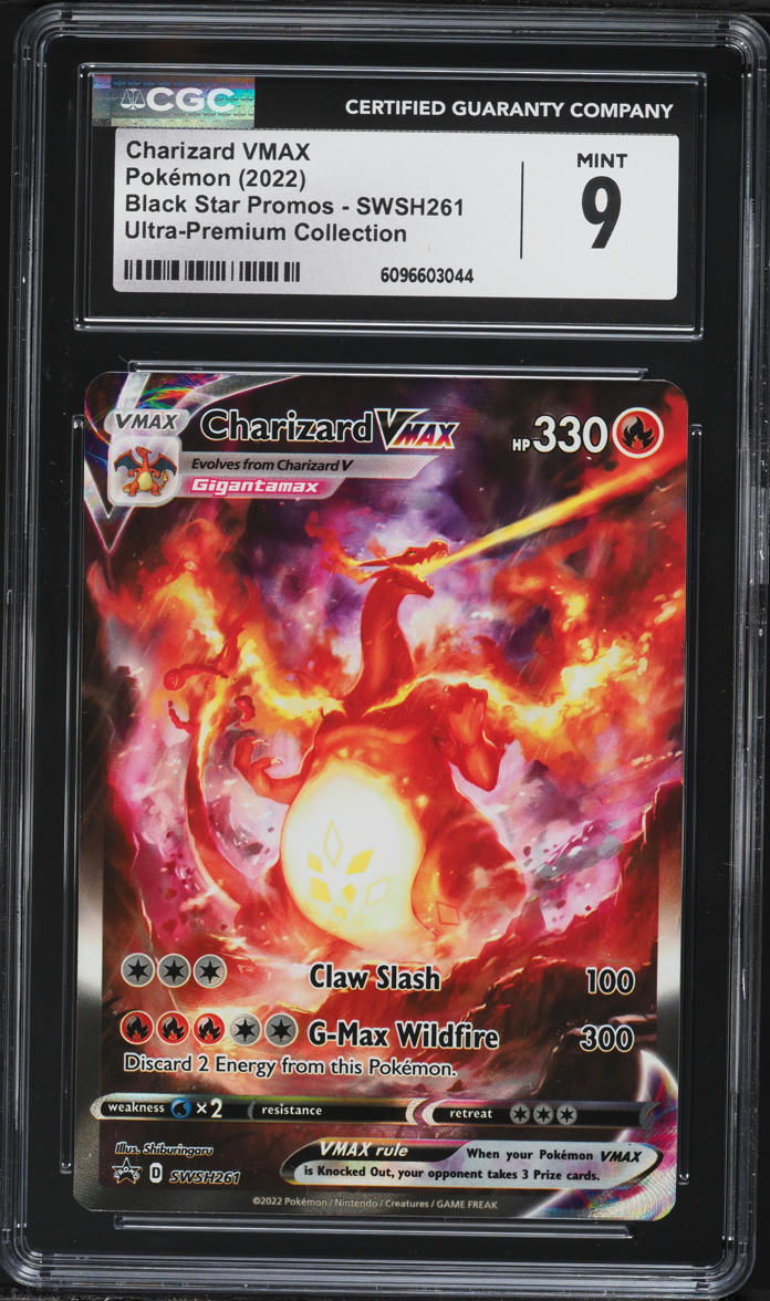 2022 Pokemon Sword & Shield Promo Ultra Premium Charizard VMAX #SWSH261 CGC 9 MINT