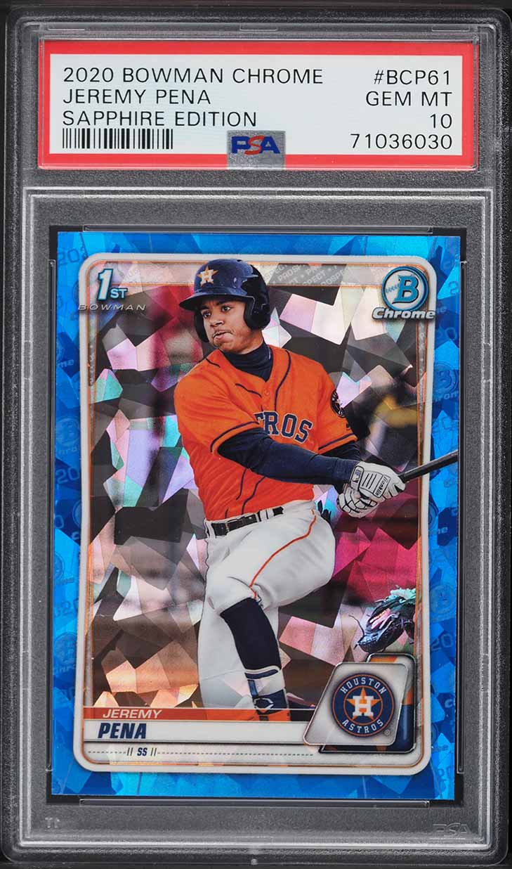 その他 2020 bowman sapphire Jeremy pena psa9 2020 Bowman BP-61 2020 Bowman Jeremy Peña Rookie Card – Graded 10