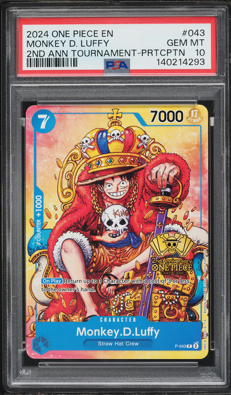 2022 One Piece Promo Pack '22 Monkey D. Luffy #P-001 PSA 10 GEM