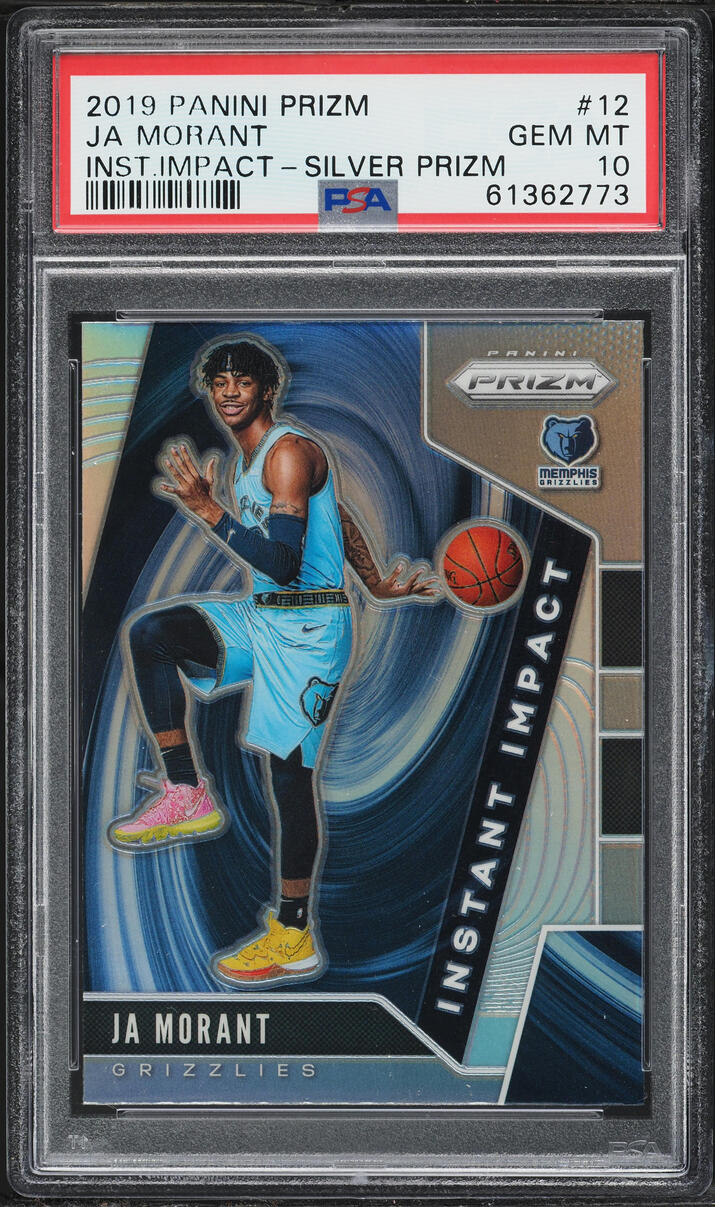 2019 Panini Prizm Instant Impact Silver Ja Morant ROOKIE #12 PSA 10 GEM MINT
