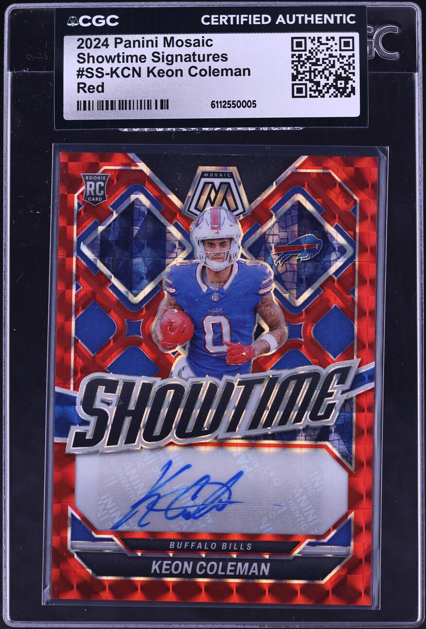 2024 Panini Mosaic Showtime Red Keon Coleman ROOKIE AUTO /199 #SS-KCN ...