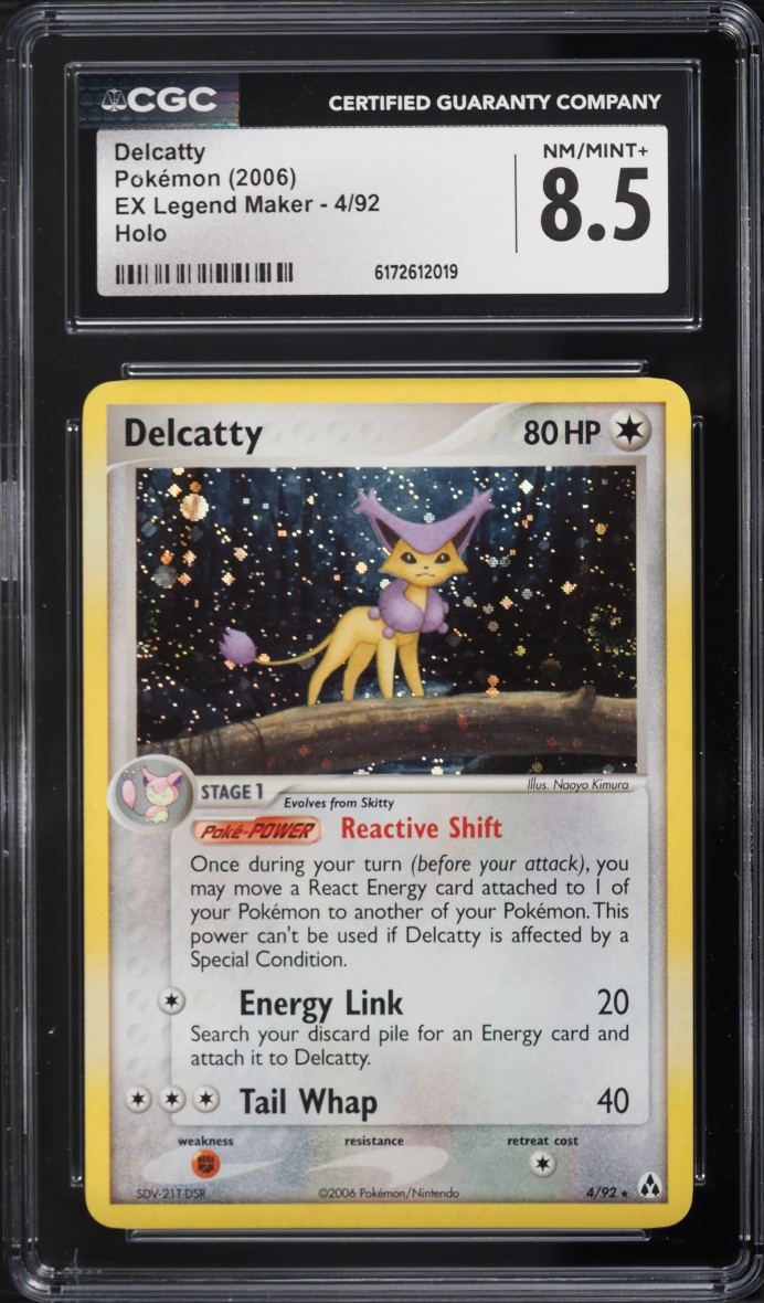 2006 Pokemon EX Legend Maker Holo Delcatty #4 CGC 8.5 NM-MT+