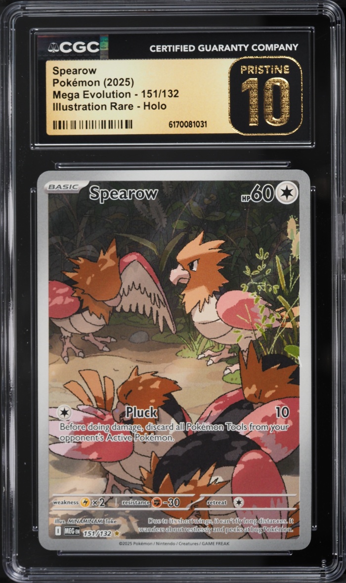 2025 Pokemon Mega Evolution IR Spearow #151 CGC 10 PRISTINE