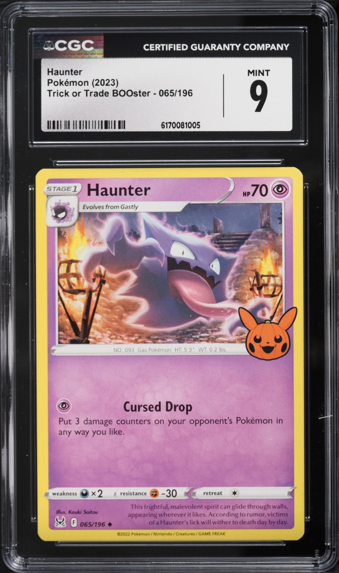 2023 Pokemon Scarlet & Violet Trick Or Trade BOOster Haunter #65 CGC 9 MINT