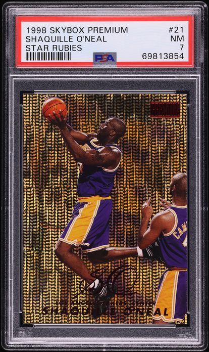1998 Skybox Premium Star Rubies Shaquille O'Neal /50 #21 PSA 7 NRMT