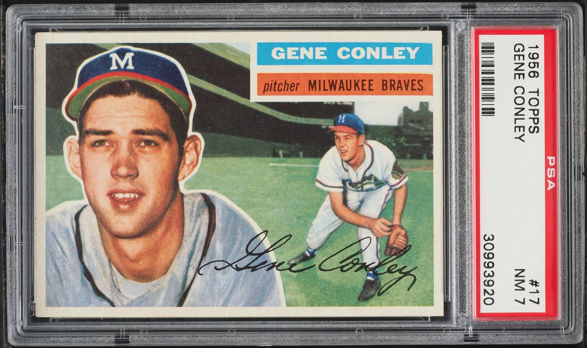 1956 Topps Gene Conley #17 PSA 7 NRMT