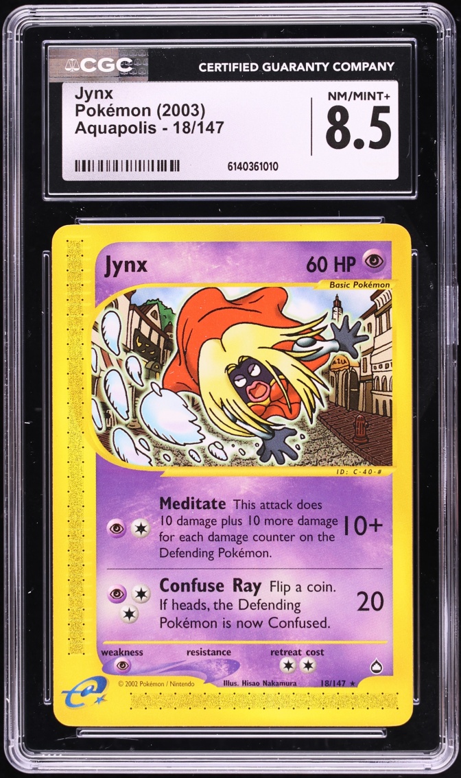 2003 Pokemon Aquapolis Jynx #18 CGC 8.5 NM-MT+
