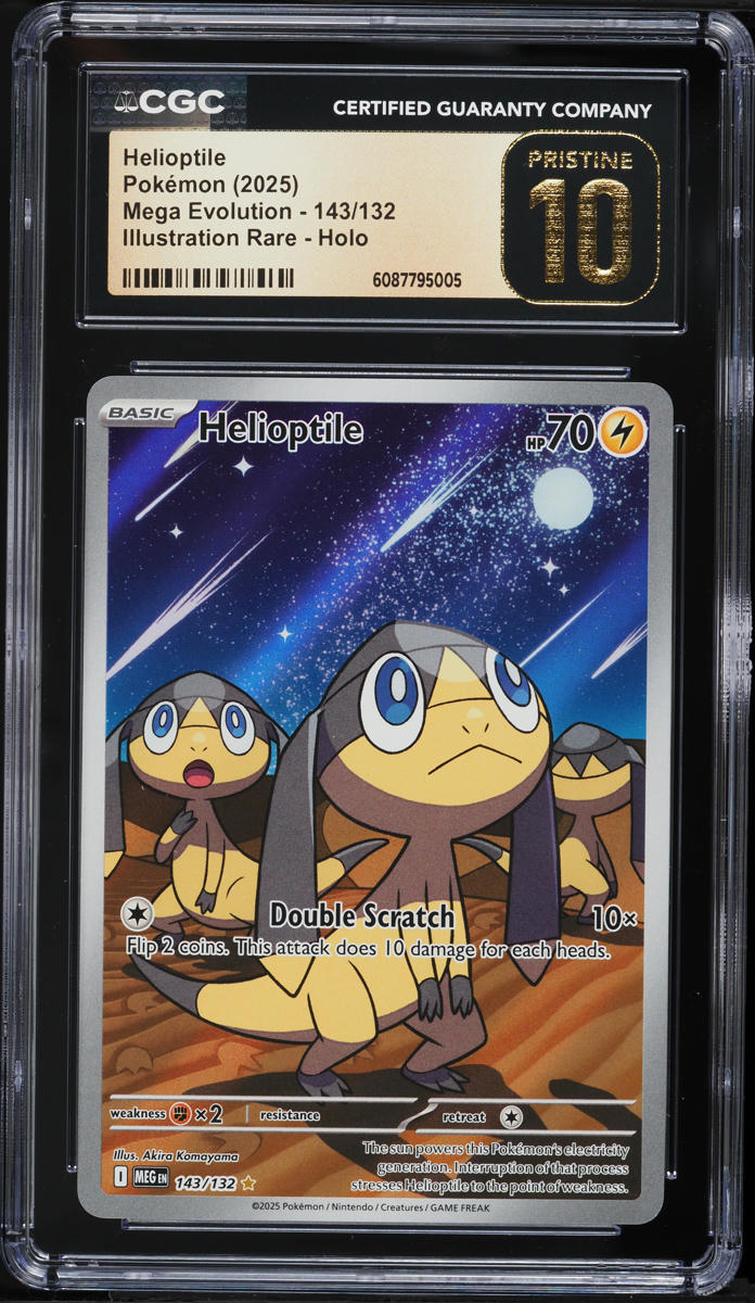 2025 Pokemon Mega Evolution IR Helioptile #143 CGC 10 PRISTINE