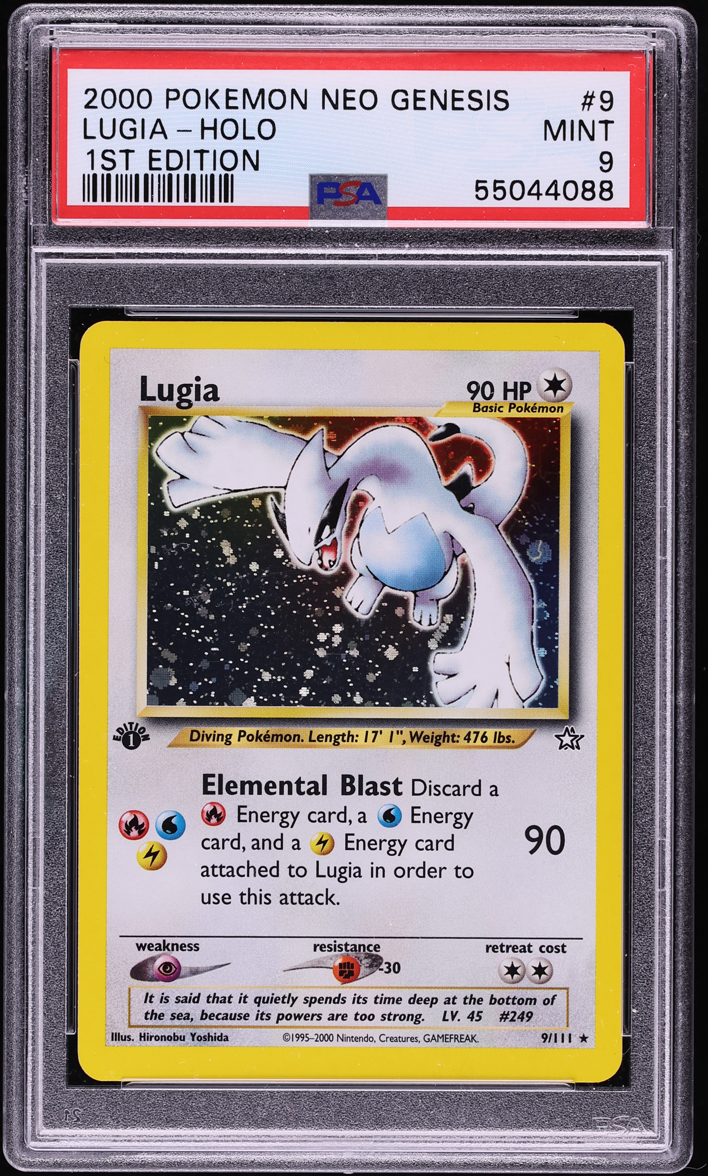 2000 Pokemon Neo Genesis 1st Edition Holo Lugia #9 PSA 9 MINT