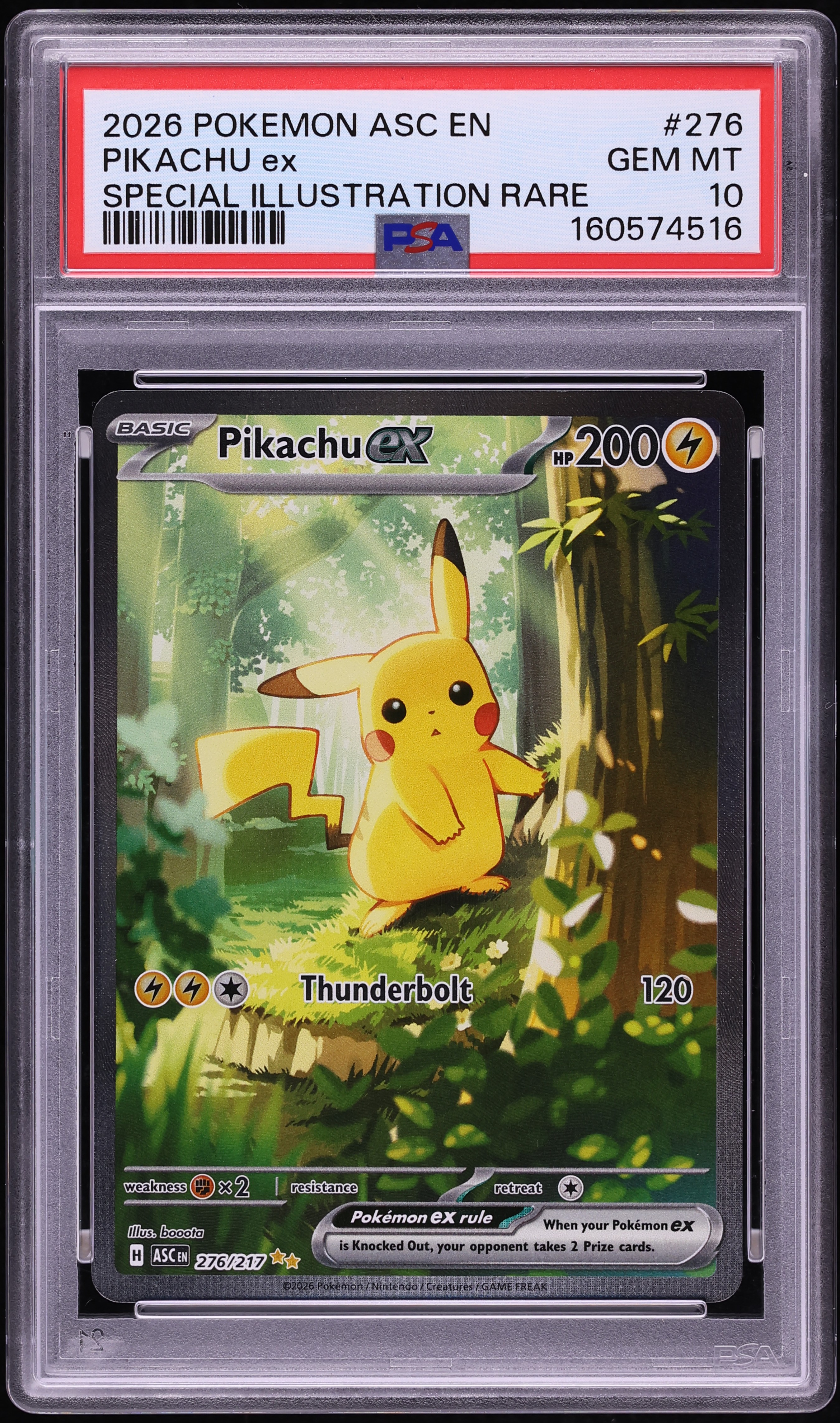 2026 Pokemon Mega Evolution Ascended Heroes SIR Pikachu ex #276 PSA 10 GEM MINT
