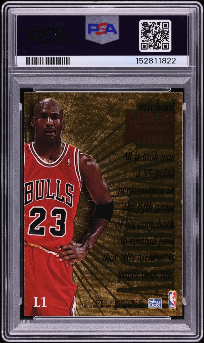 1995 Skybox Premium Larger Than Life Michael Jordan #L1 PSA 9 MINT