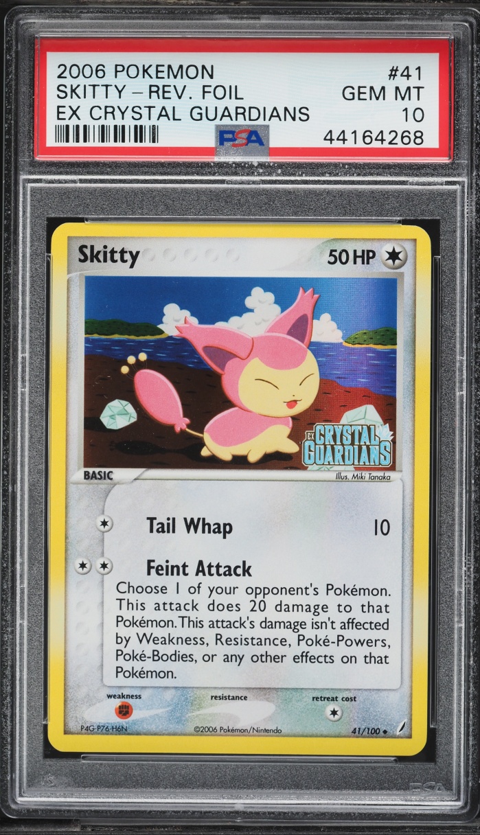 2006 Pokemon EX Crystal Guardians Reverse Holo Skitty #41 PSA 10 GEM MINT