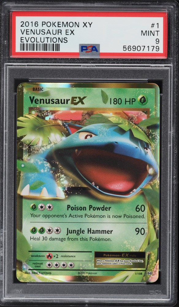 2016 Pokemon XY Evolutions Venusaur EX #1 PSA 9 MINT