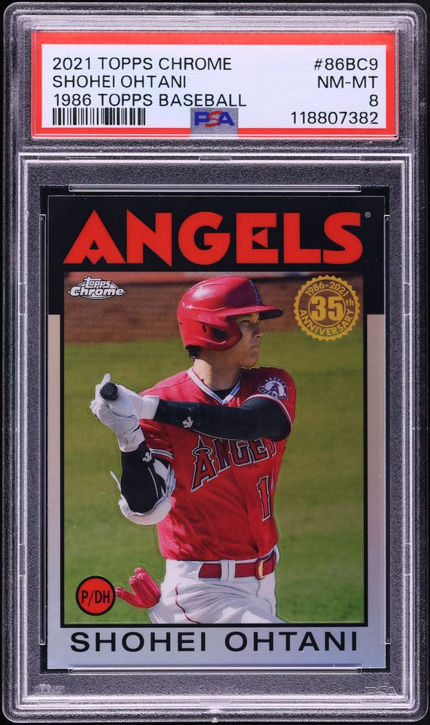 2021 Topps Chrome '86 Shohei Ohtani #86BC-9 PSA 8 NM-MT
