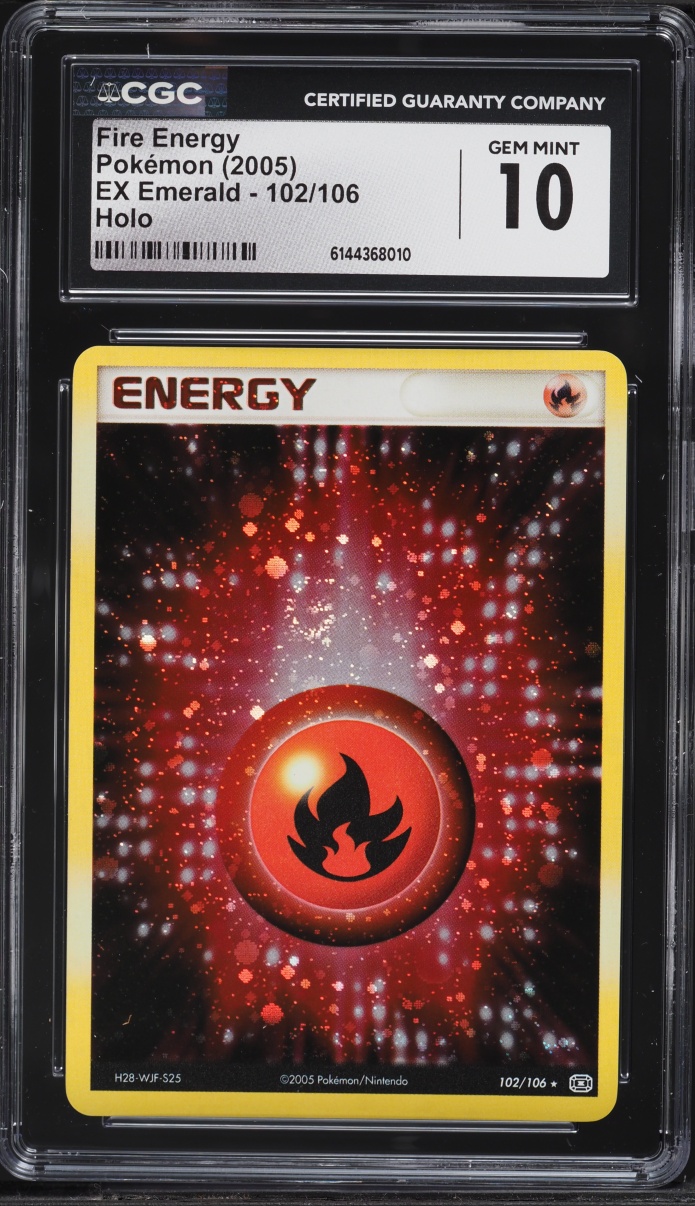 2005 Pokemon EX Emerald Holo Fire Energy #102 CGC 10 GEM MINT