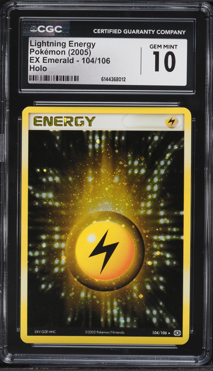 2005 Pokemon EX Emerald Holo Lightning Energy #104 CGC 10 GEM MINT