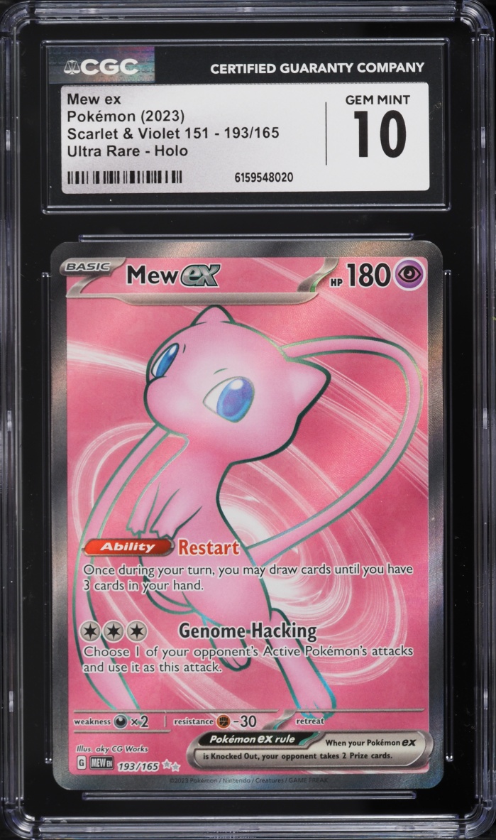 2023 Pokemon Scarlet & Violet 151 Full Art Mew EX #193 CGC 10 GEM MINT