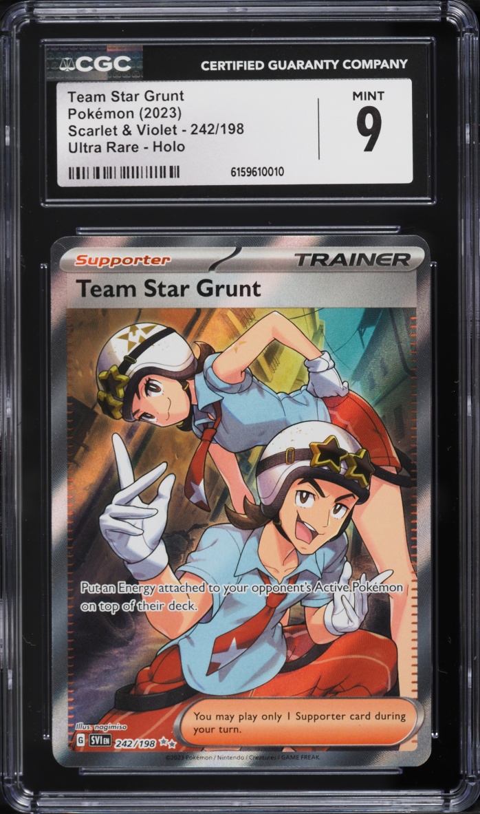 2023 Pokemon Scarlet & Violet Full Art Team Star Grunt #242 CGC 9 MINT