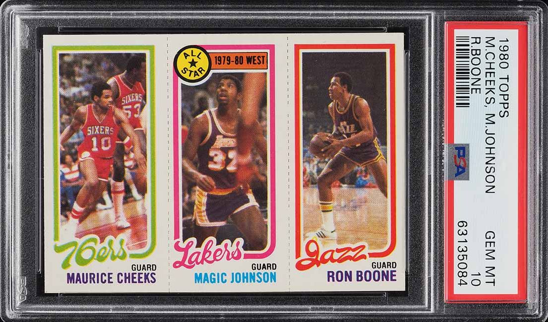 1980 Topps Basketball Maurice Cheeks Ron Boone Magic Johnson ROOKIE PSA 10 GEM MINT