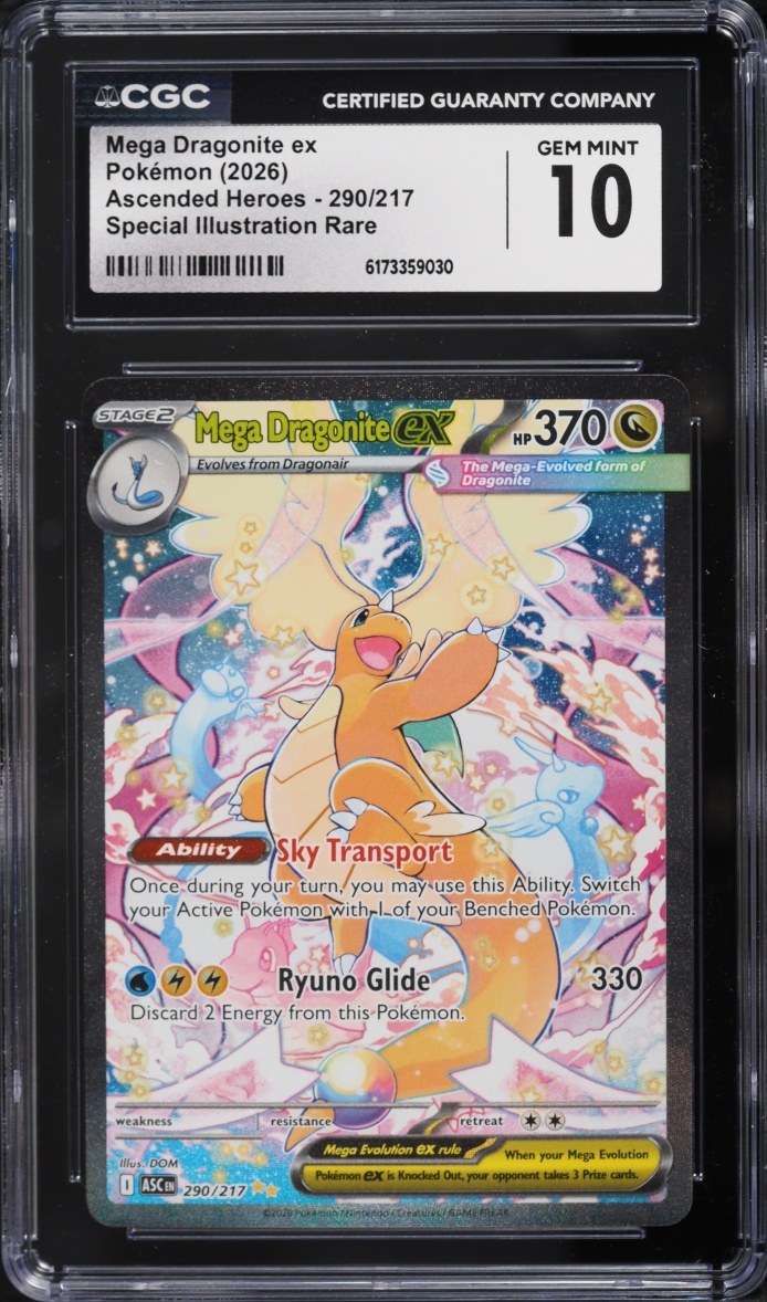 2026 Pokemon Mega Evolution Ascended Heroes SIR Mega Dragonite EX #290 CGC 10 GEM MINT