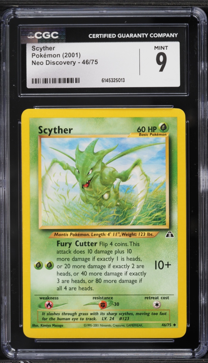 2001 Pokemon Neo Discovery Scyther #46 CGC 9 MINT