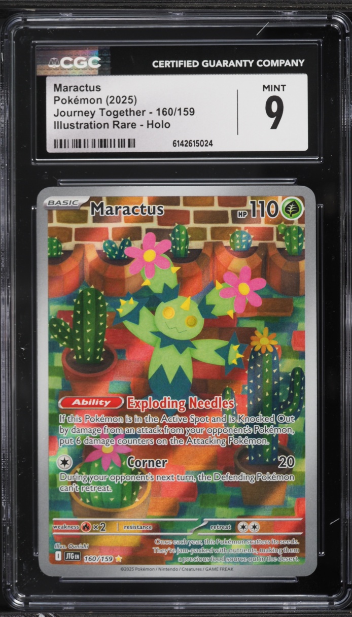 2025 Pokemon Scarlet & Violet Journey Together IR Maractus #160 CGC 9 MINT