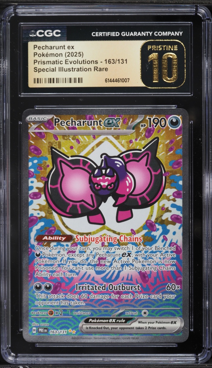 2025 Pokemon Scarlet & Violet Prismatic Evolutions SIR Pecharunt EX #163 CGC 10 PRISTINE