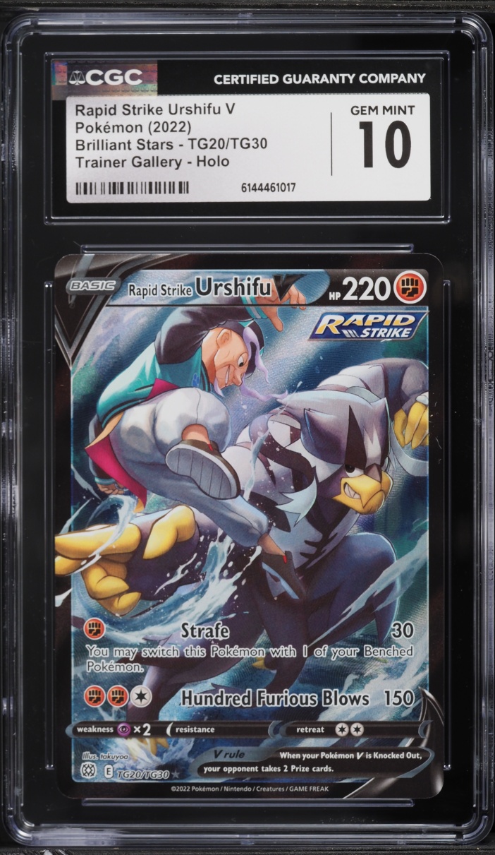 2022 Pokemon Sword & Shield Brilliant Stars CHR Rapid Strike Urshifu V #TG20 CGC 10 GEM MINT